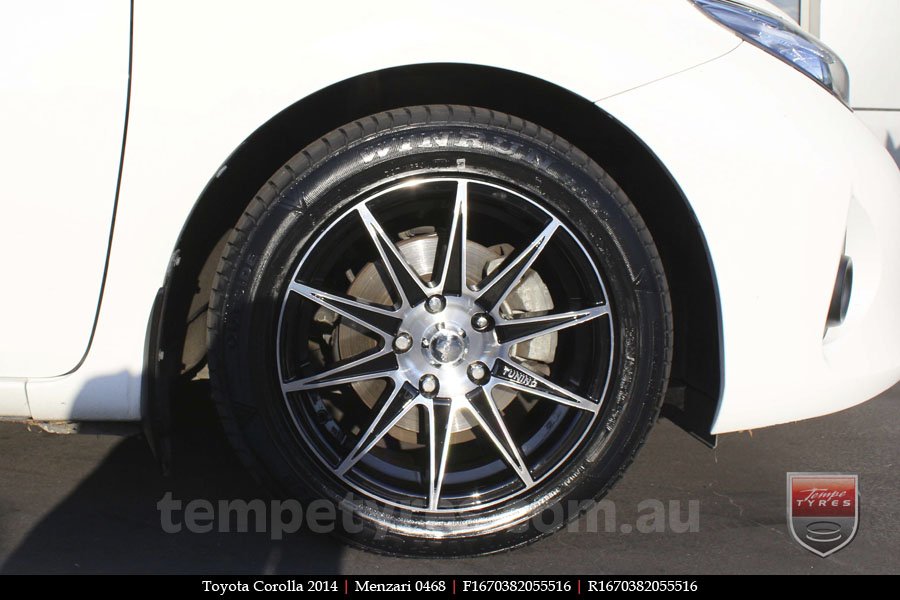 16x7.0 Menzari 0468 on TOYOTA COROLLA