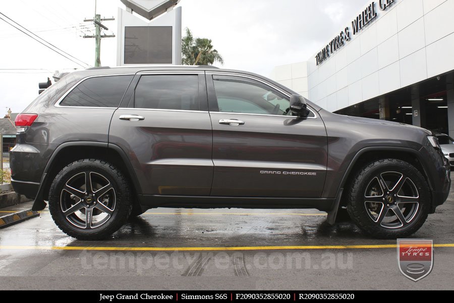 20x9.0 Simmons S6S Matte Black on JEEP GRAND CHEROKEE