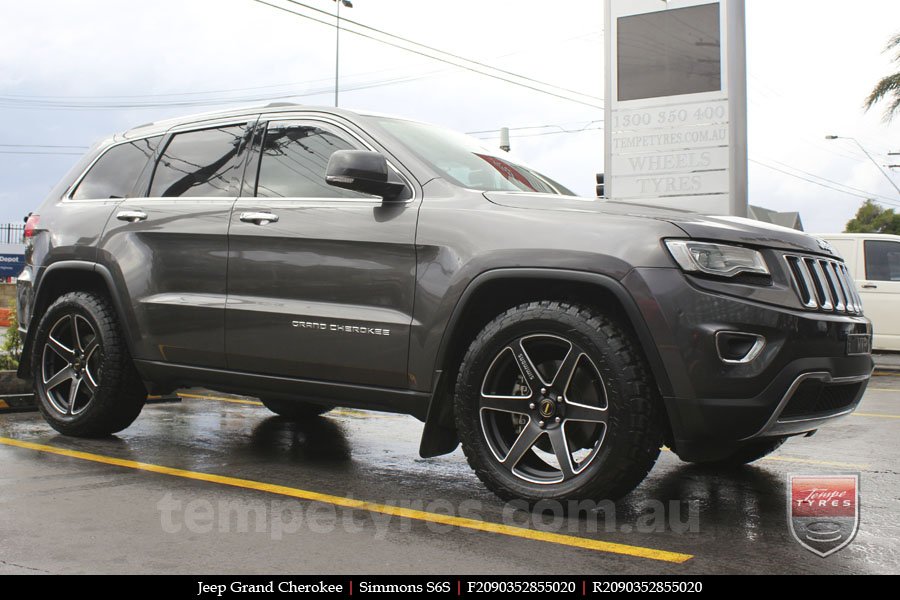 20x9.0 Simmons S6S Matte Black on JEEP GRAND CHEROKEE