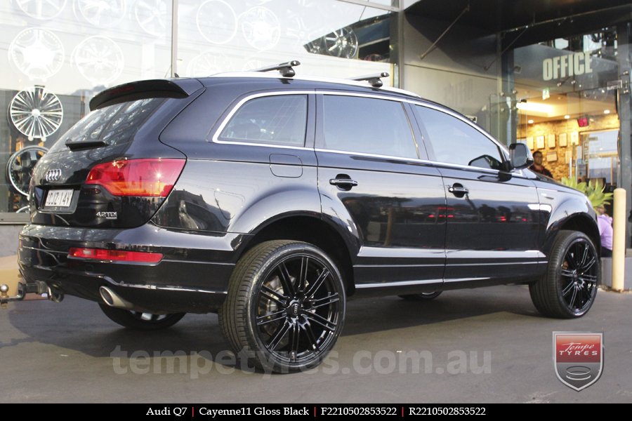 22x10 Cayenne11 Gloss Black on AUDI Q7