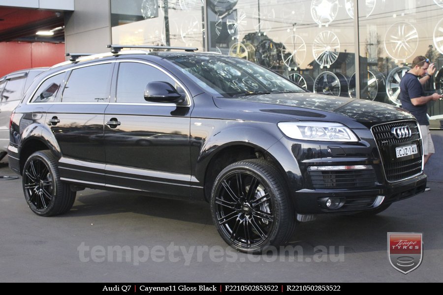 22x10 Cayenne11 Gloss Black on AUDI Q7