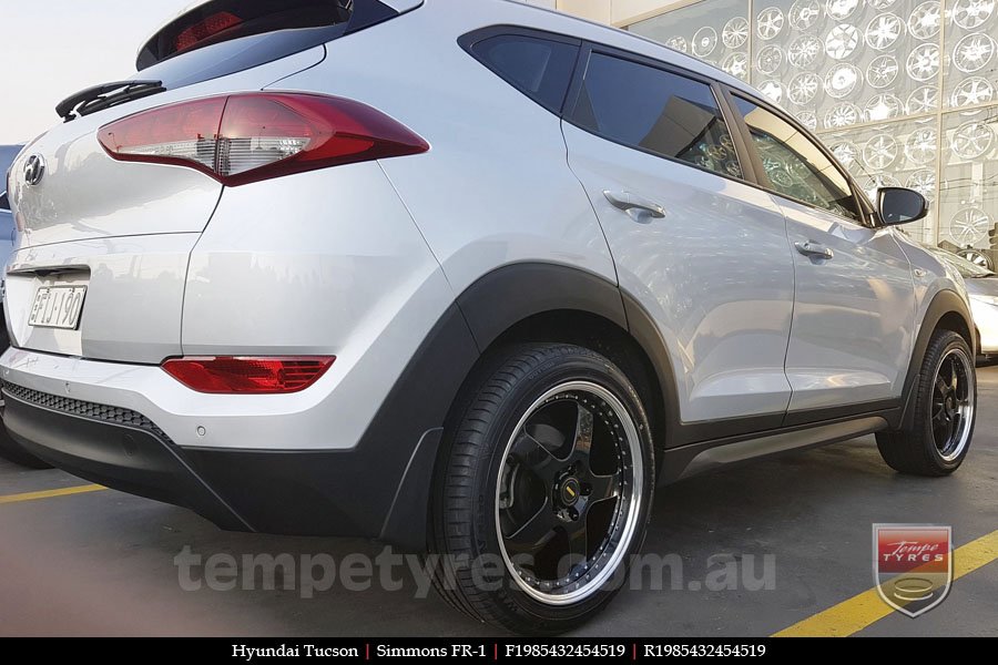 19x7.0 19x8.5 Simmons FR-1 Gloss Black on HYUNDAI TUCSON