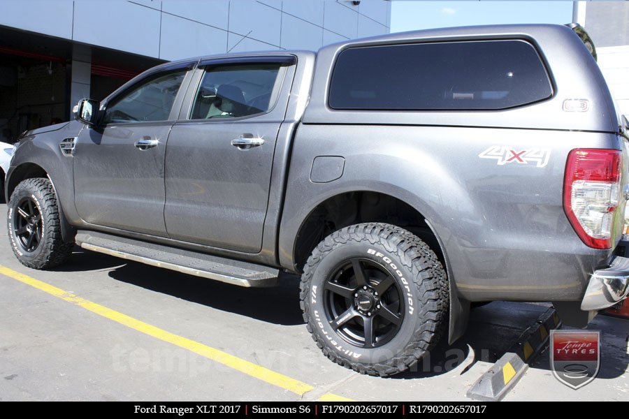 17x9.0 Simmons S6 Matte Black on FORD RANGER