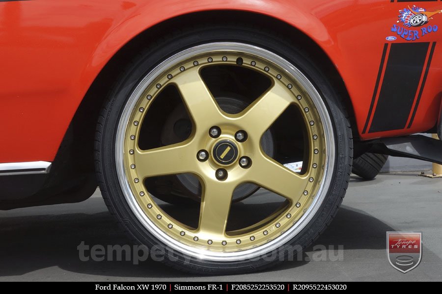 20x8.5 20x9.5 Simmons FR-1 Gold on FORD FALCON