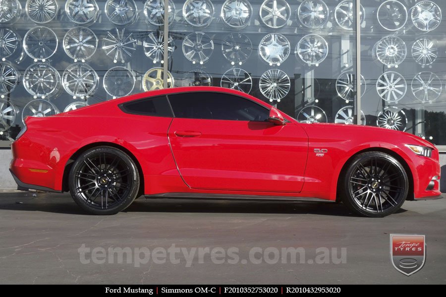 20x8.5 20x10 Simmons OM-C FB on FORD MUSTANG