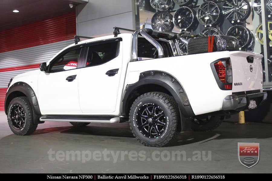 18x9.0 Ballistic Anvil Millworks on NISSAN NAVARA NP300