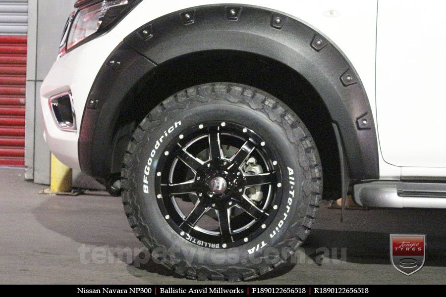 18x9.0 Ballistic Anvil Millworks on NISSAN NAVARA NP300