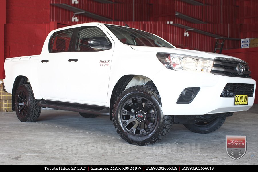 18x9.0 Simmons MAX X09 MBW on TOYOTA HILUX