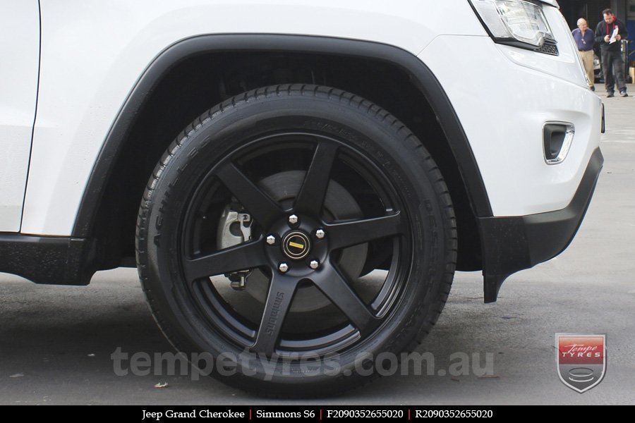 20x9.0 Simmons S6 Matte Black NCT on JEEP GRAND CHEROKEE