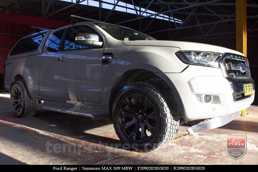 20x9.0 Simmons MAX X09 MBW on FORD RANGER