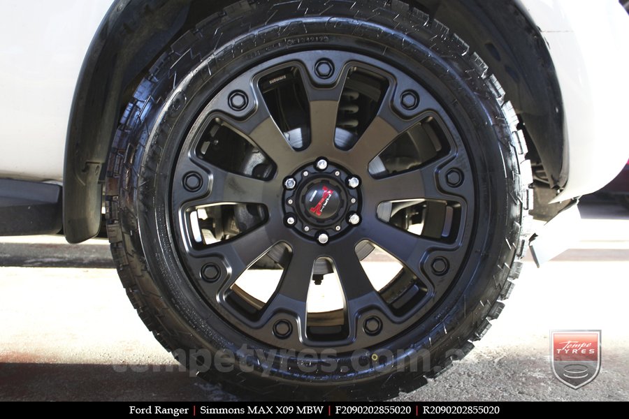 20x9.0 Simmons MAX X09 MBW on FORD RANGER