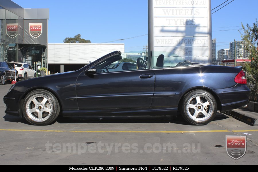 17x8.5 17x9.5 Simmons FR-1 Silver on MERCEDES CLK-Class