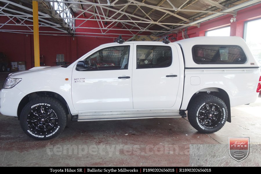 18x9.0 Ballistic Scythe Millworks on TOYOTA HILUX