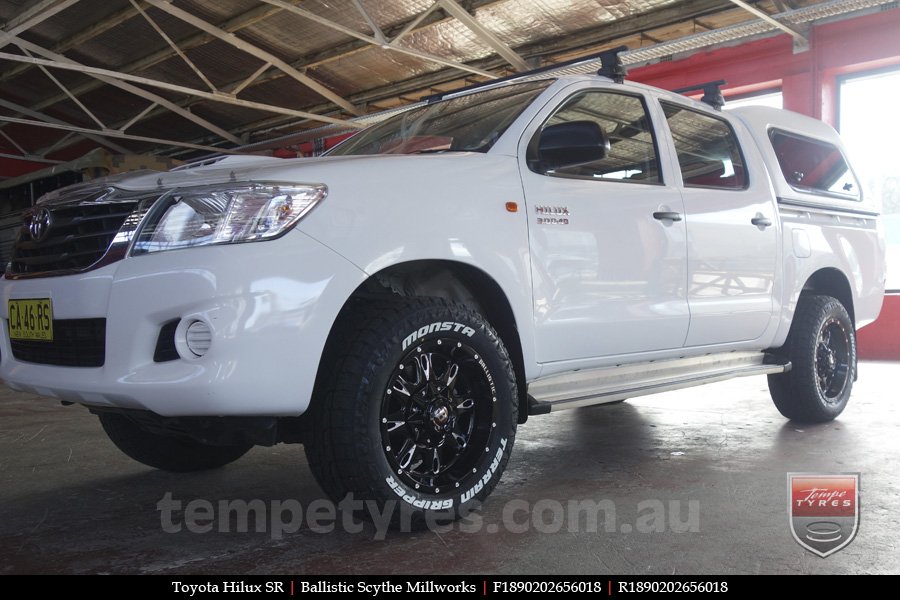 18x9.0 Ballistic Scythe Millworks on TOYOTA HILUX