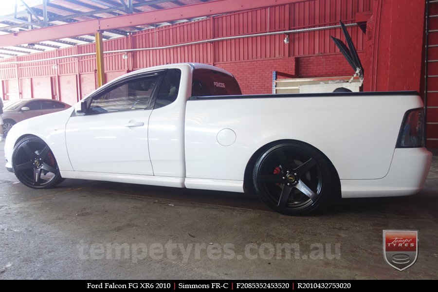 20x8.5 20x10 Simmons FR-C Full Satin Black on FORD FALCON