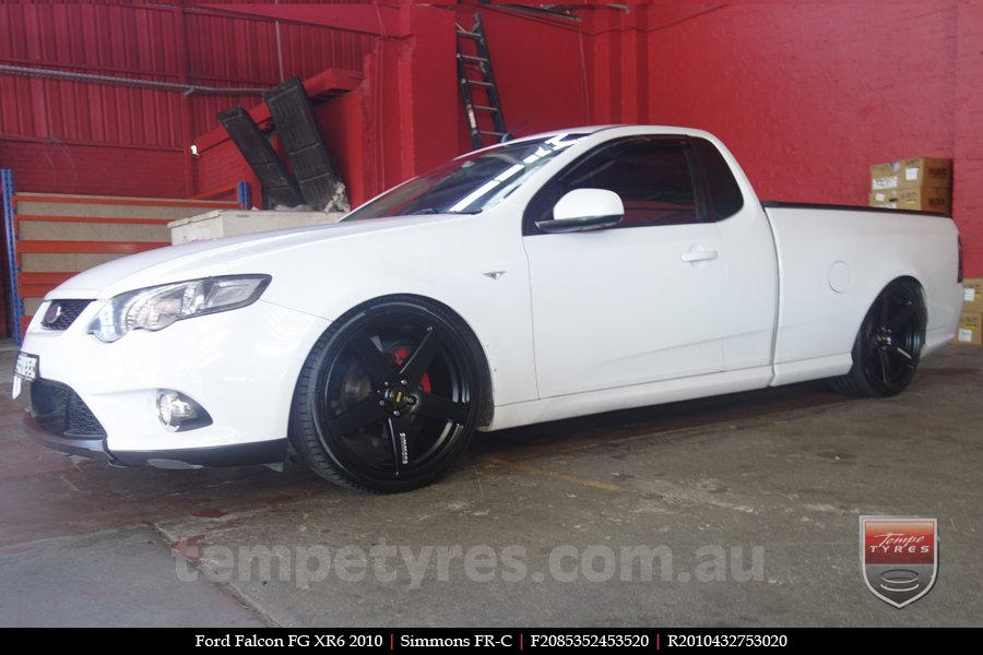 20x8.5 20x10 Simmons FR-C Full Satin Black on FORD FALCON