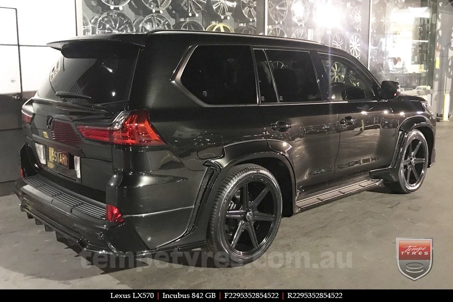 22x9.5 Incubus 0842 GB on LEXUS LX