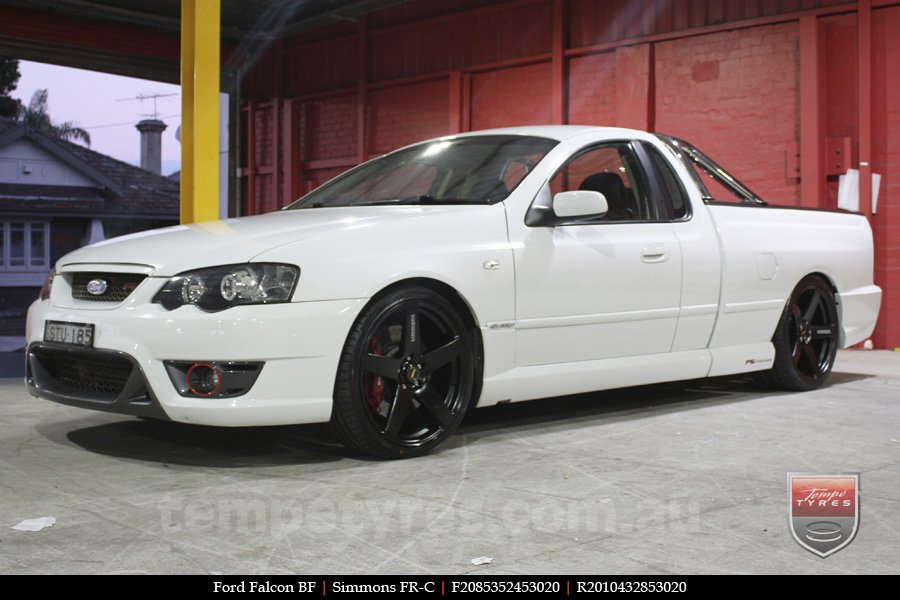 20x8.5 20x10 Simmons FR-C Full Satin Black on FORD FALCON