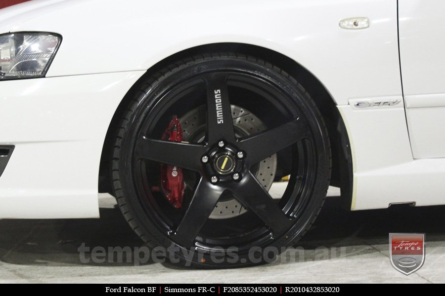 20x8.5 20x10 Simmons FR-C Full Satin Black on FORD FALCON