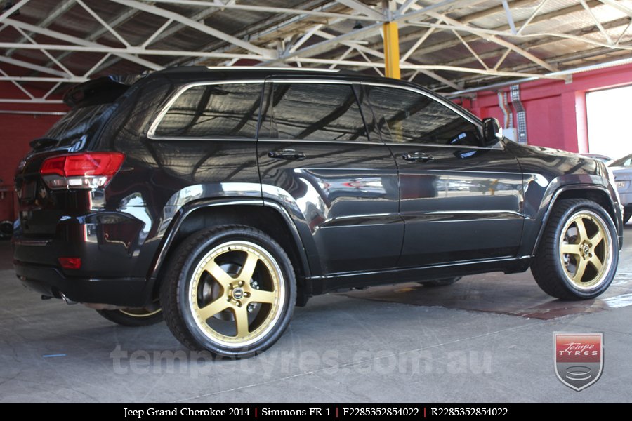 22x8.5 22x9.5 Simmons FR-1 Gold on JEEP GRAND CHEROKEE
