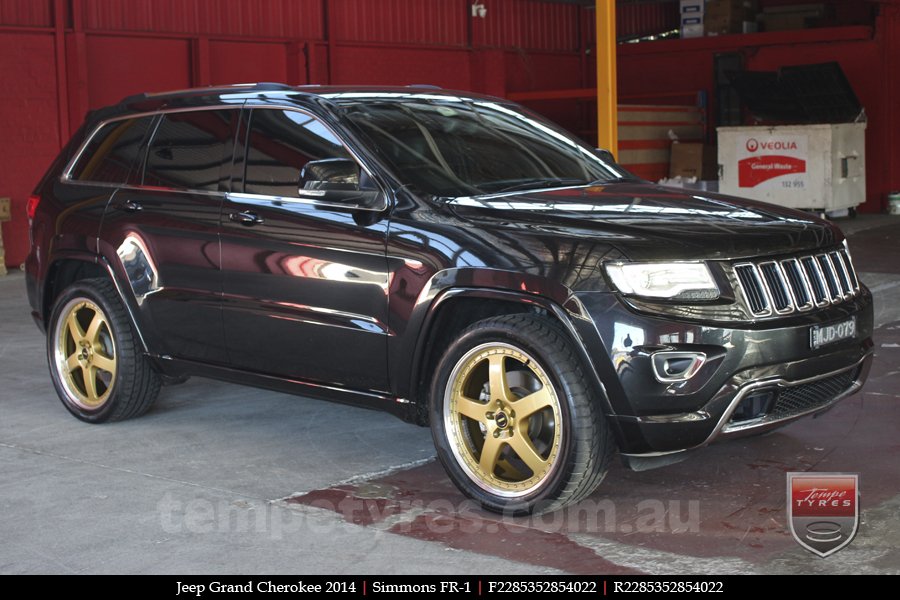 22x8.5 22x9.5 Simmons FR-1 Gold on JEEP GRAND CHEROKEE