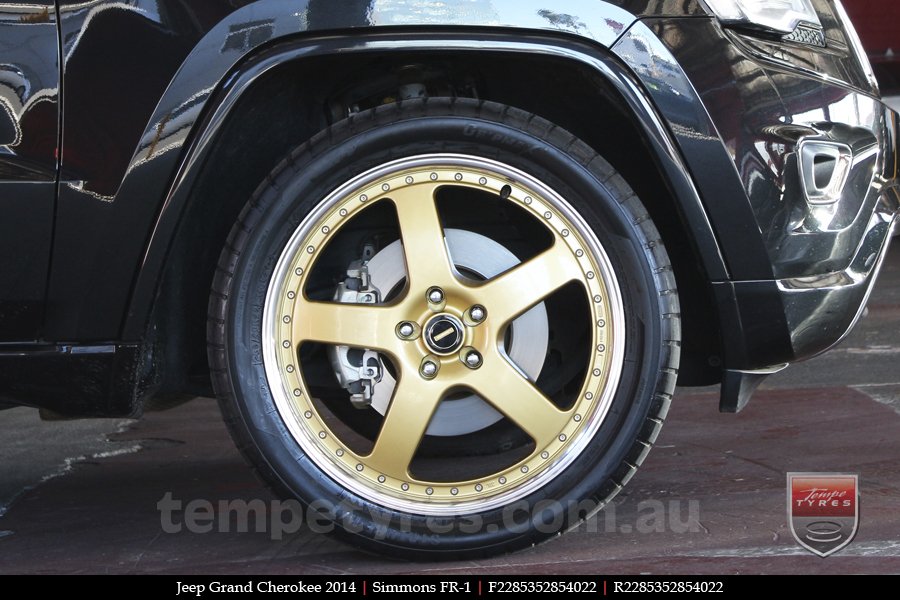 22x8.5 22x9.5 Simmons FR-1 Gold on JEEP GRAND CHEROKEE