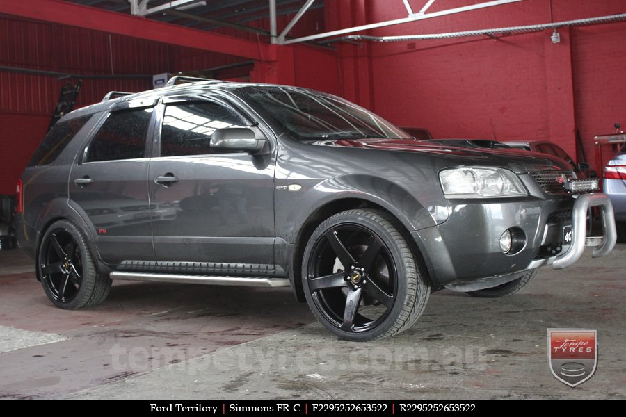 22x9.5 Simmons FR-C Full Satin Black NCT on FORD TERRITORY