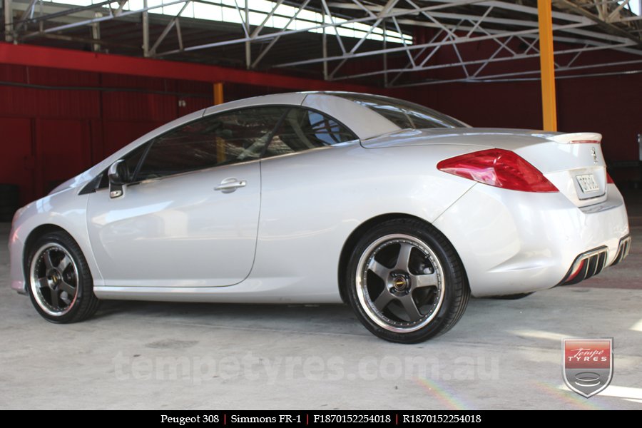 18x7.0 18x8.5 Simmons FR-1 Hyper Dark on PEUGEOT 308