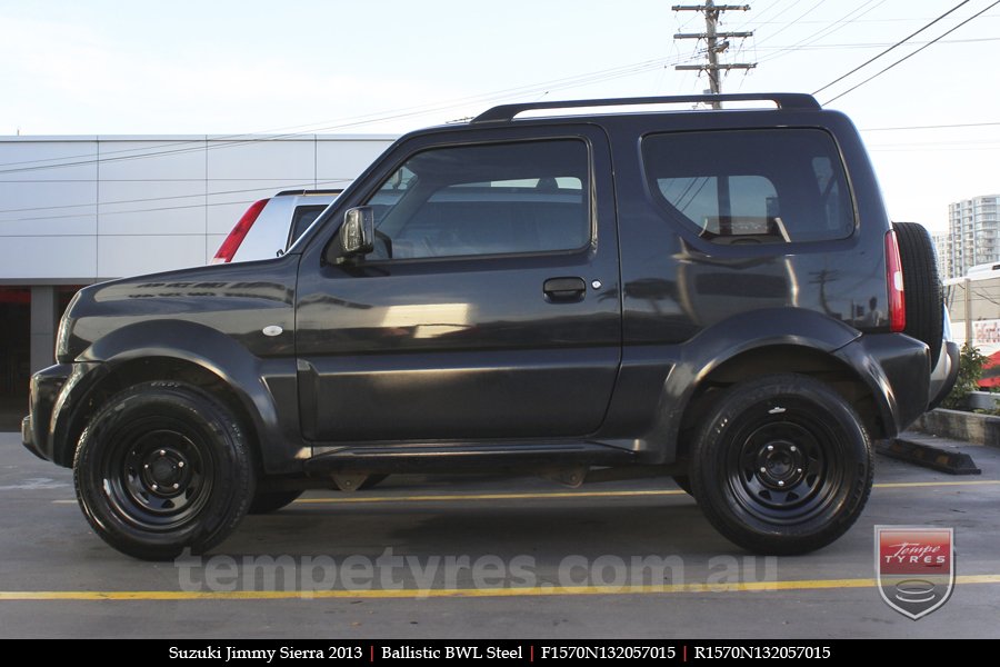 15x7.0 Ballistic BWL Steel on SUZUKI JIMMY SIERRA