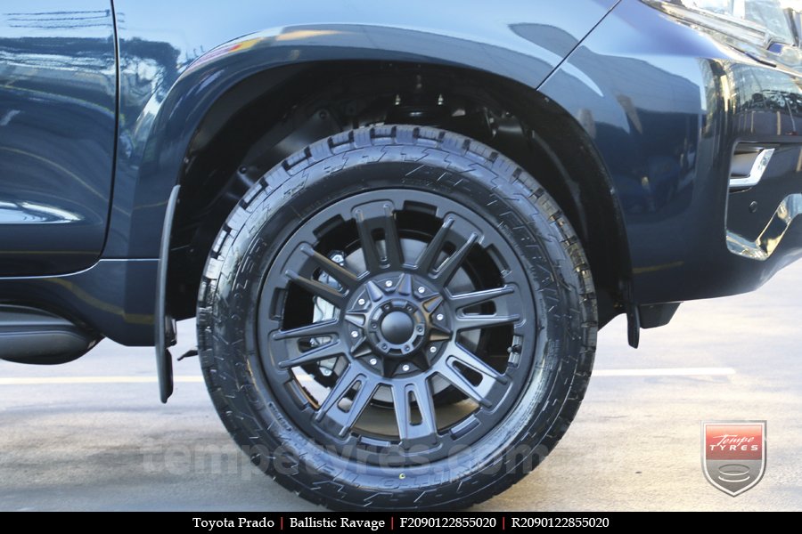 20x9.0 Ballistic Ravage Flat Black on TOYOTA PRADO