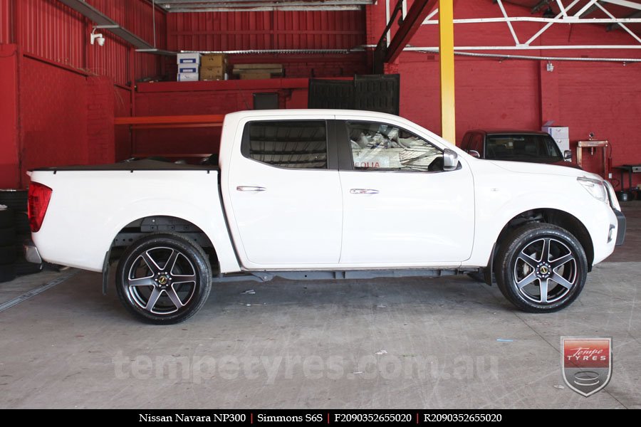 20x9.0 Simmons S6S Matte Black on NISSAN NAVARA NP300