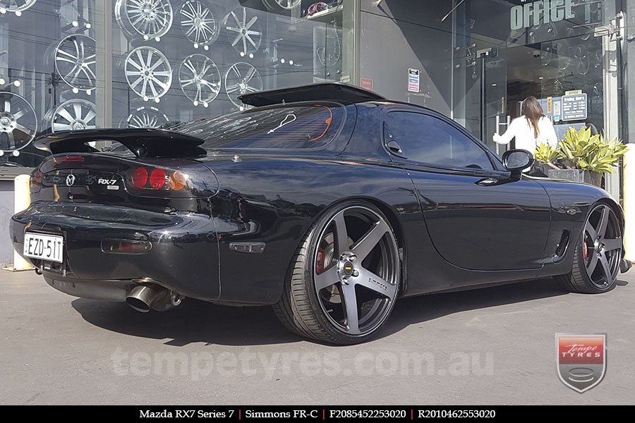 20x8.5 20x10 Simmons FR-C Black Tint NCT on MAZDA RX7