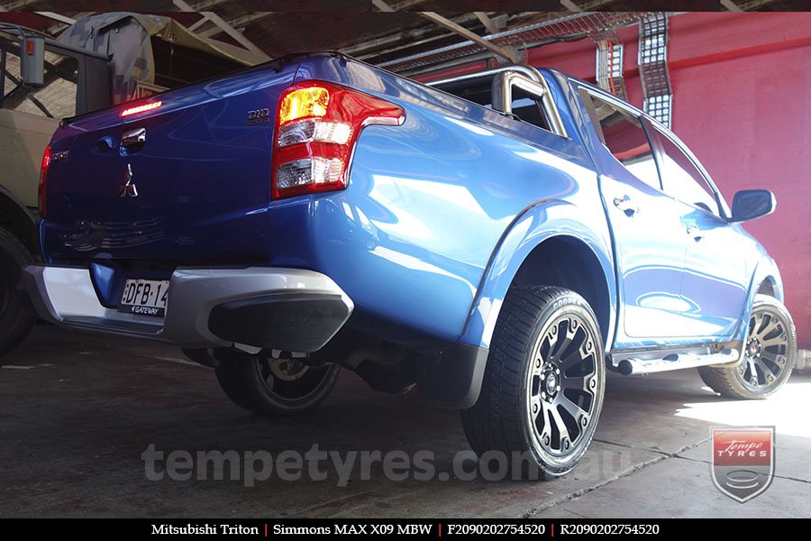 20x9.0 Simmons MAX X09 MBW on MITSUBISHI TRITON