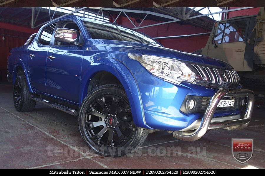 20x9.0 Simmons MAX X09 MBW on MITSUBISHI TRITON