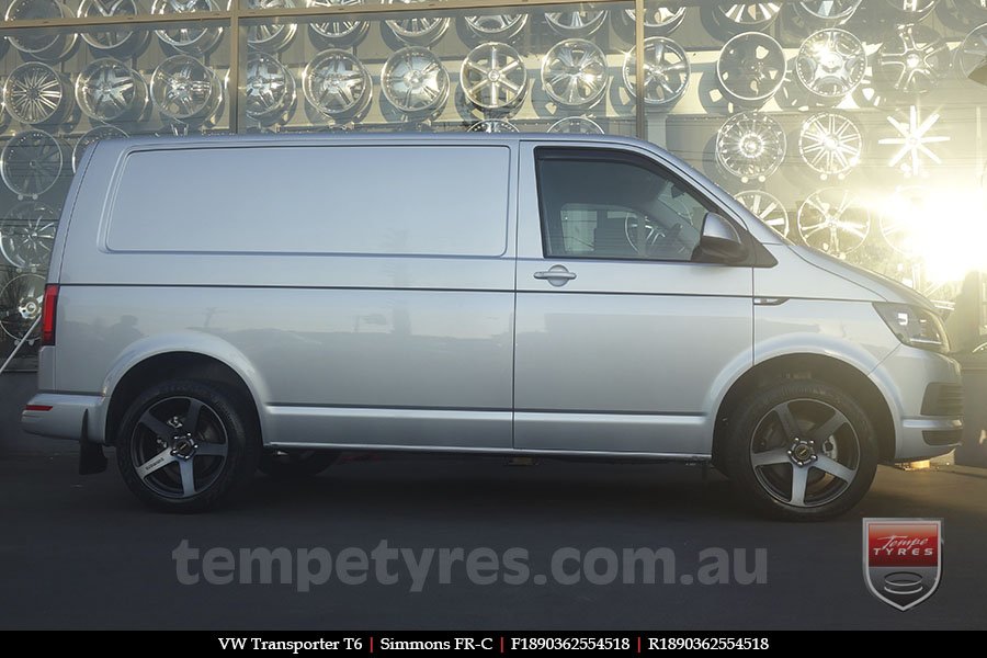 18x8.0 18x9.0 Simmons FR-C Black Tint NCT on VW TRANSPORTER