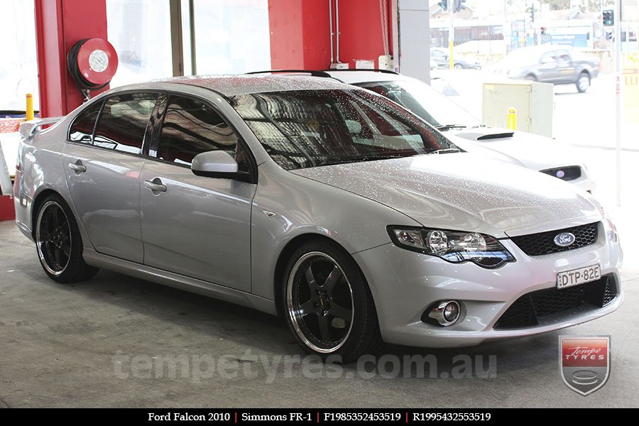 19x8.5 19x9.5 Simmons FR-1 Hyper Dark on FORD FALCON