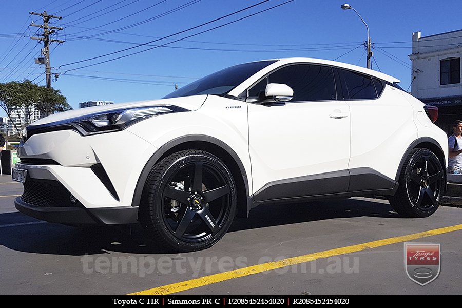 20x8.5 20x10 Simmons FR-C Full Satin Black on TOYOTA C-HR