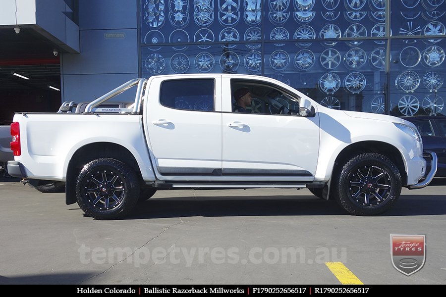 17x9.0 Ballistic Razorback Millworks on HOLDEN COLORADO