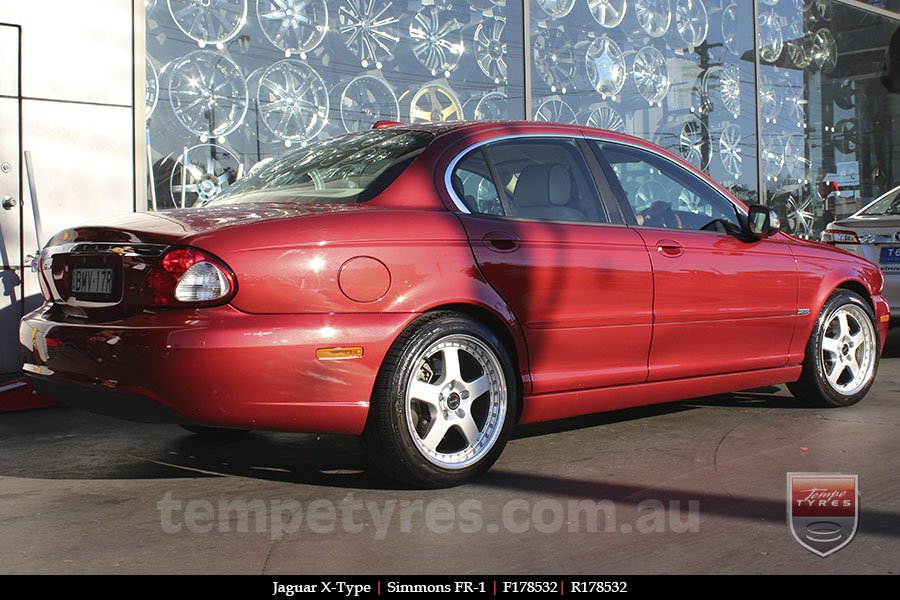 17x8.5 17x9.5 Simmons FR-1 Silver on JAGUAR X-TYPE