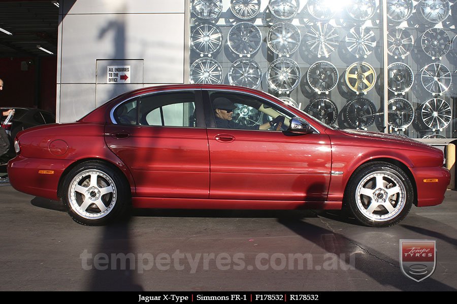 17x8.5 17x9.5 Simmons FR-1 Silver on JAGUAR X-TYPE