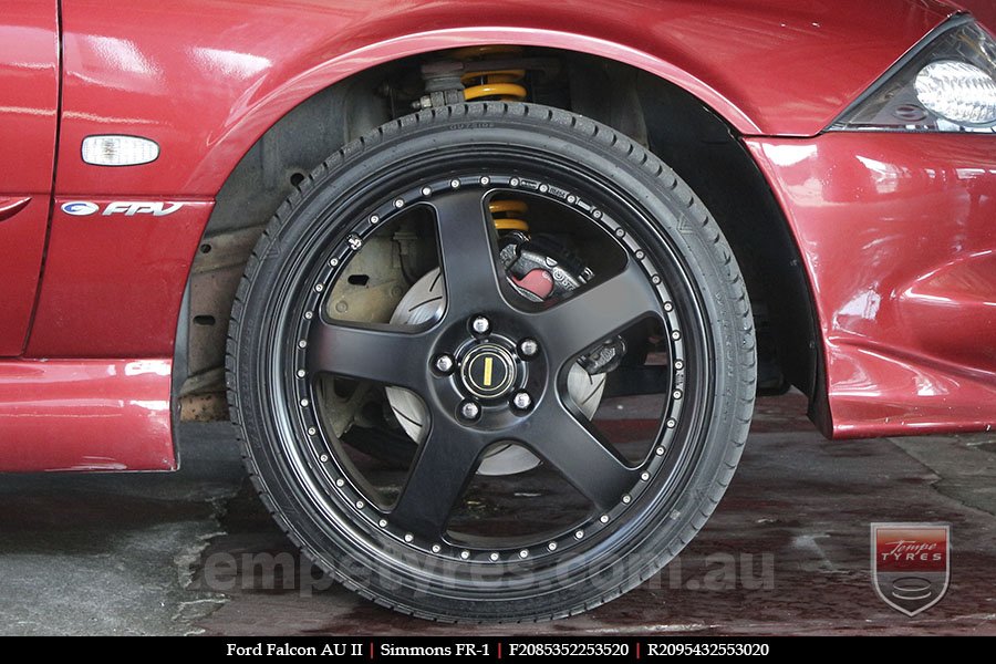 20x8.5 20x9.5 Simmons FR-1 Satin Black on FORD FALCON