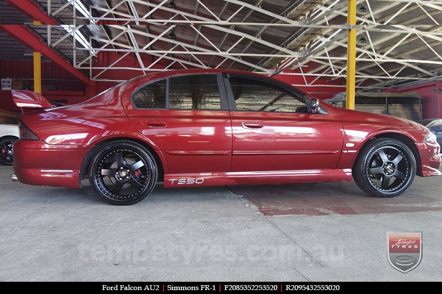 20x8.5 20x9.5 Simmons FR-1 Satin Black on FORD FALCON