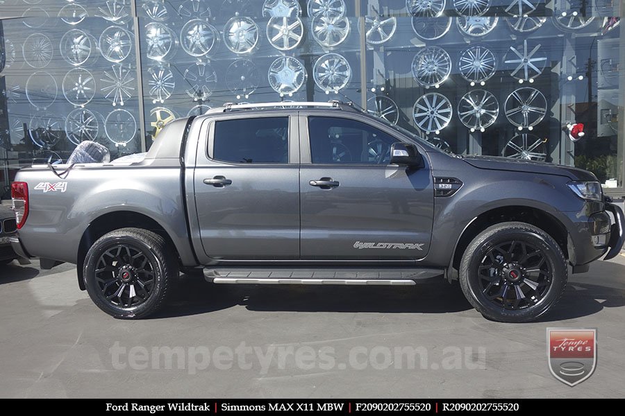20x9.0 Simmons MAX X11 MBW on FORD RANGER WILDTRAK