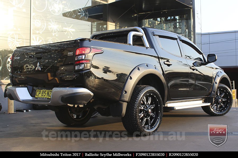 20x9.0 Ballistic Scythe Millworks on MITSUBISHI TRITON