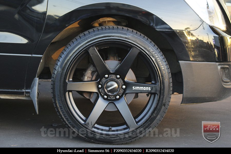 20x9.0 Simmons S6 Matte Black on HYUNDAI iLOAD