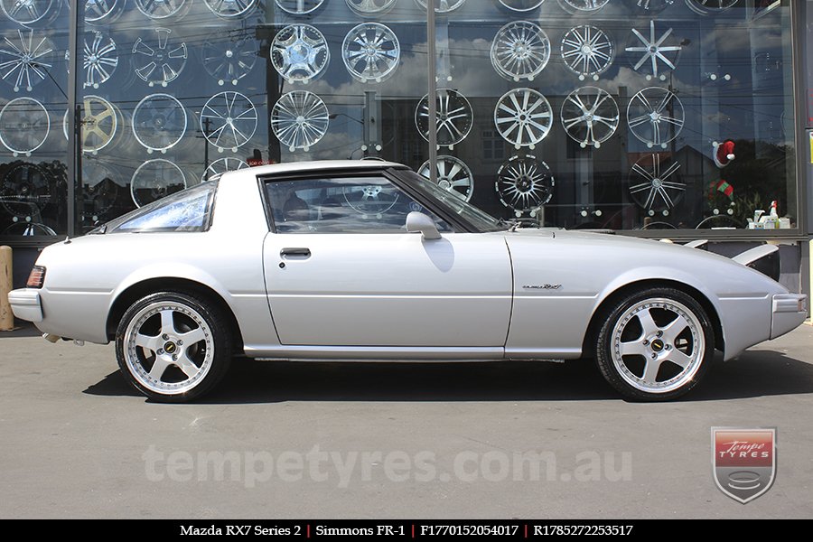 17x7.0 17x8.5 Simmons FR-1 Silver on MAZDA RX7