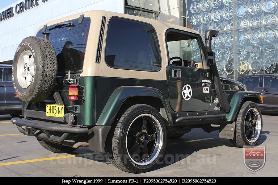 20x8.5 20x9.5 Simmons FR-1 Gloss Black on JEEP WRANGLER