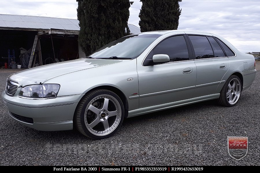 19x8.5 19x9.5 Simmons FR-1 Silver on FORD FAIRLANE