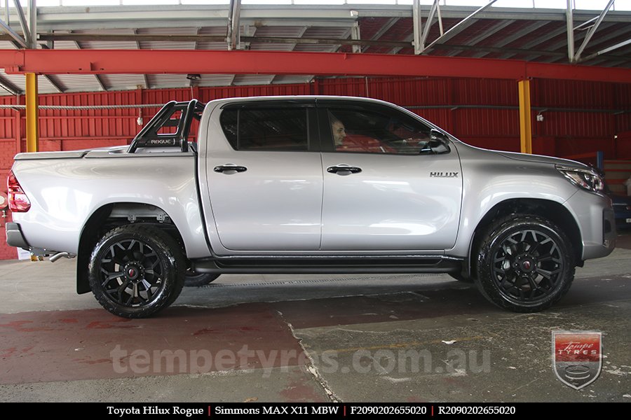 20x9.0 Simmons MAX X11 MBW on TOYOTA HILUX