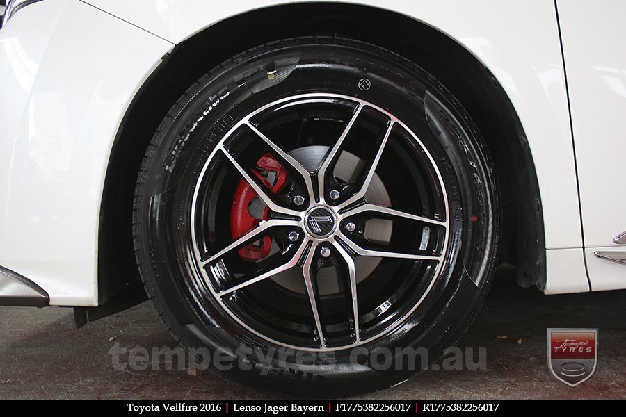 17x7.5 Lenso Jager Bayern BKF on TOYOTA VELLFIRE